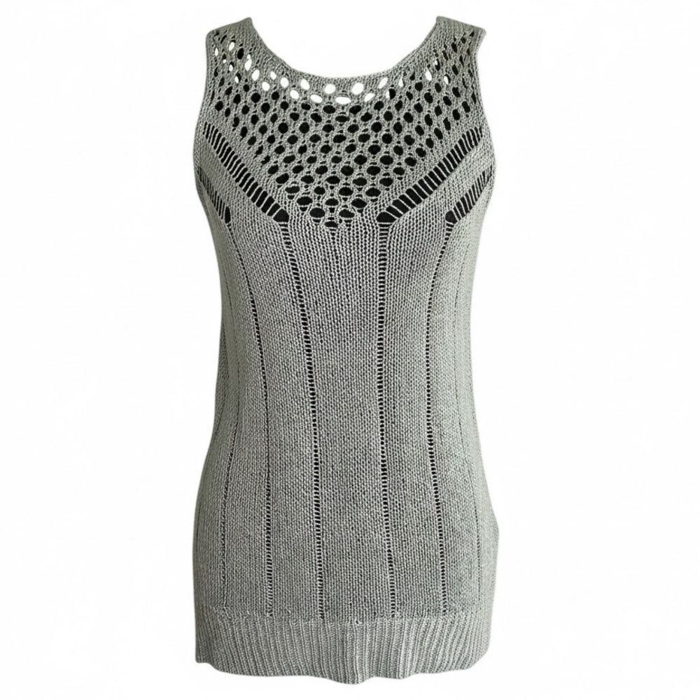 Michael Kors Knit Tank Top Sage Green Sleeveless Tunic Size S